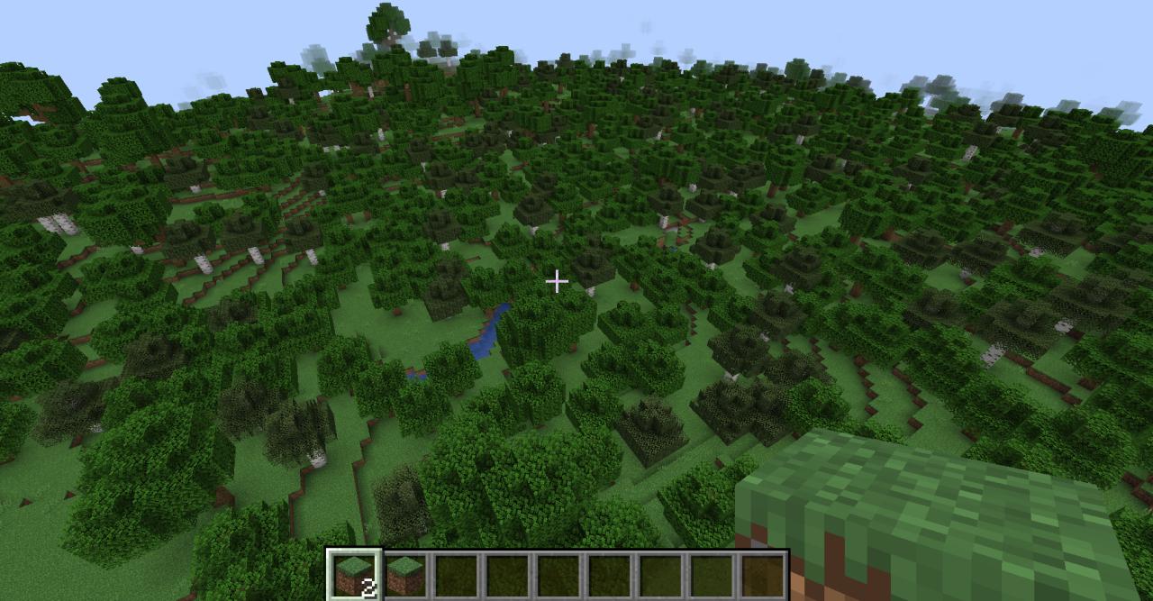 Raw Minecraft terrain before generation